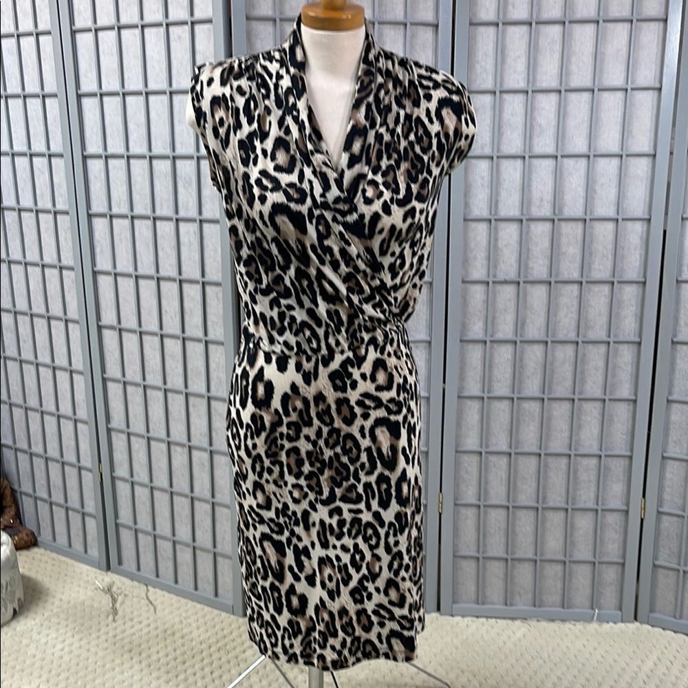 Femme Chic Leopard Print Dress, Size Medium